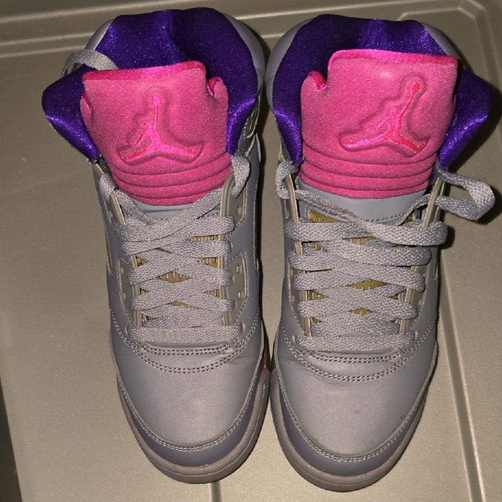 Jordan Kids Sneakers in Gray, Pink, and Purple